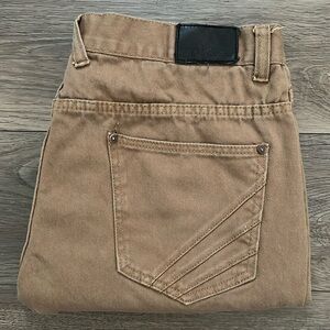 Vintage Akademiks Men’s Tan‎ Beige 100% Straight Fit Denim Jeans Size 40x32